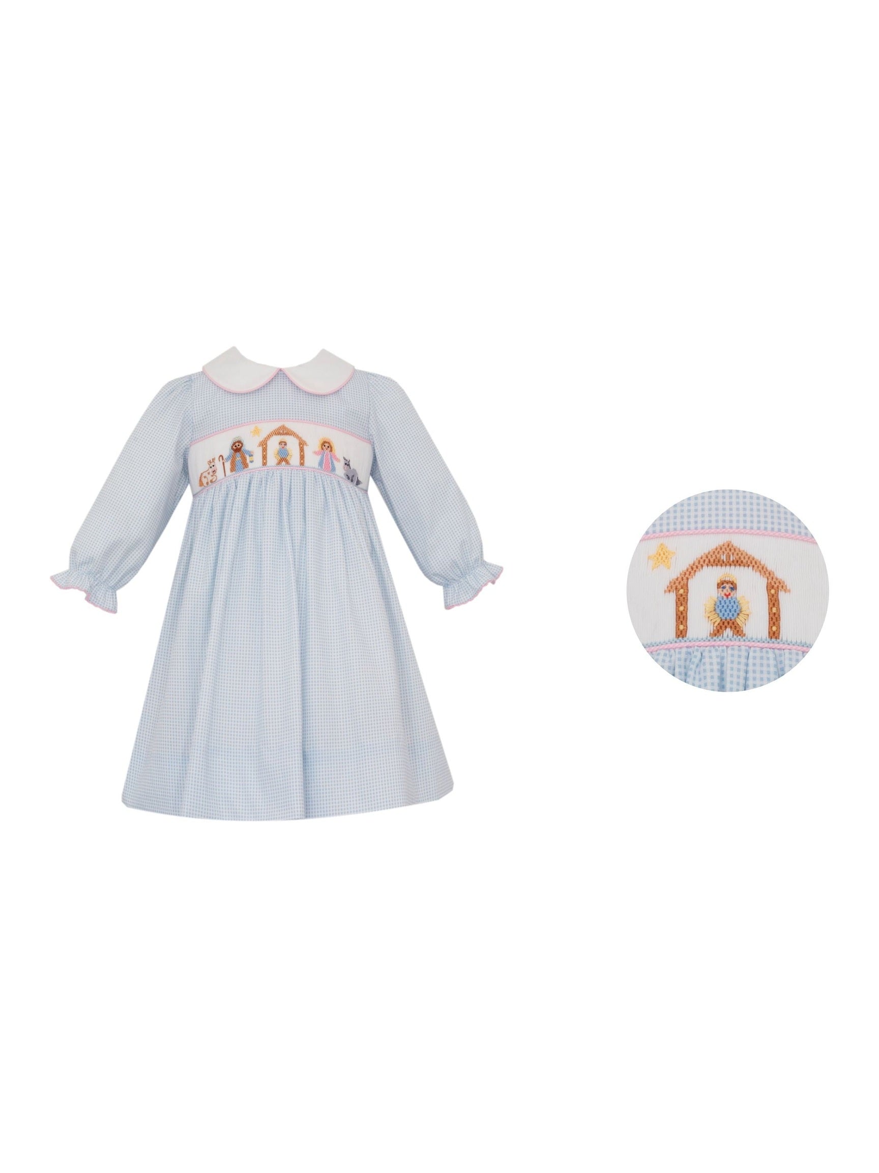PRE-ORDER Nativity Check L/S Dress 6 PRE-ORDER Nativity Check L/S Dress 6
