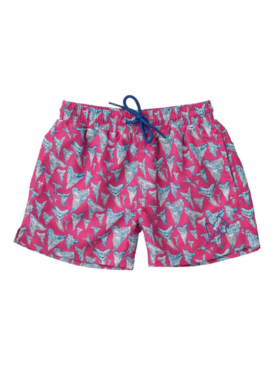 Boogie Board Swim Trunk - Cheeky Pink Sharks Tooth Print
