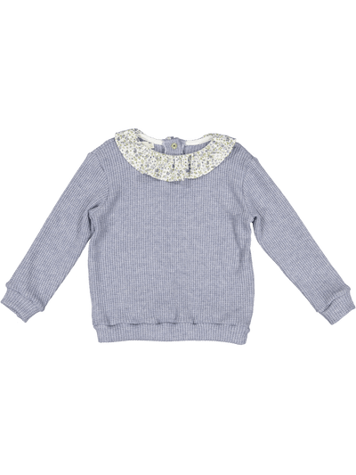 Blue Snowflowers Sweater