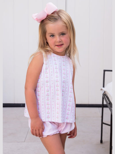 PRE-ORDER Frannie Bloomer/Banded Short Set - One in a Melon - Posh Tots Children's Boutique