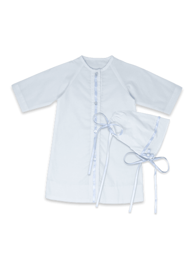 Original Daygown Set - Blessings White Batiste, Blue