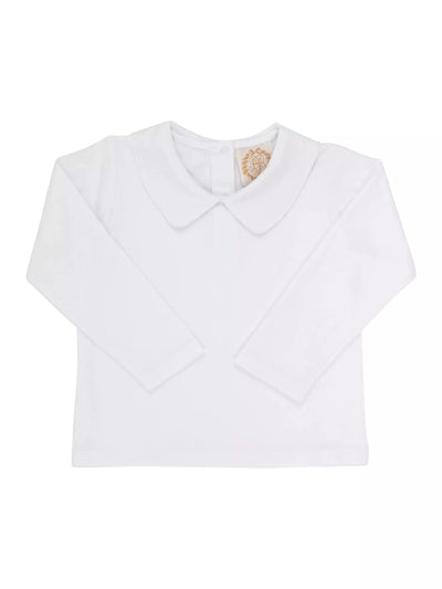 Peter Pan Collar L/S Shirt - Worth Avenue White