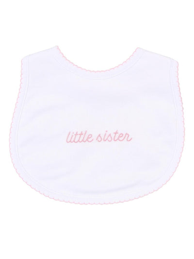 Little Sister Embroidered Bib - Posh Tots Children's Boutique