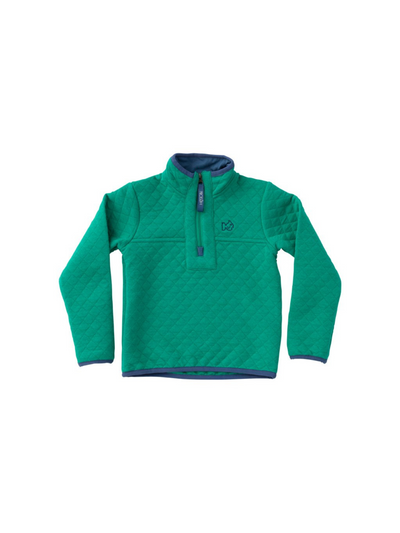 Quilted Zip Pullover - Tennis Court