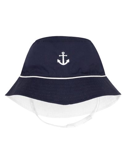 Reversible Boys Bucket Hat - Navy