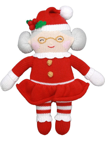 Jolly Mrs. Claus Hand-Knit Doll