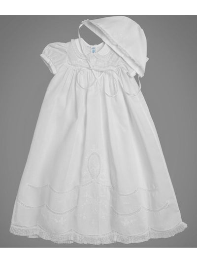 Scalloped Lace Christening Gown Set
