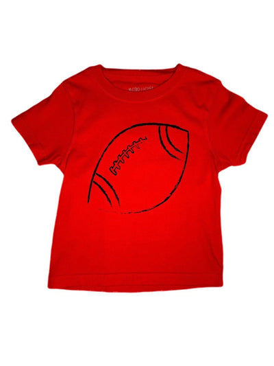 T-Shirt, Short Sleeve Football - Red