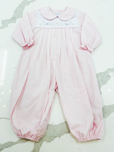 Pink Bow w/Flowers Longall Bubble