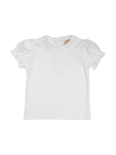 Maude's Peter Pan Collar Shirt -White Pima