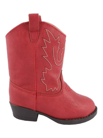 Miller Red Cowboy Boot - Hard Sole - Posh Tots Children's Boutique