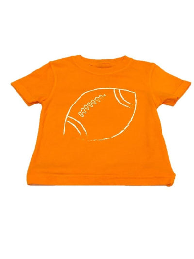 Tennessee Orange & White Football T-Shirt - Posh Tots Children's Boutique
