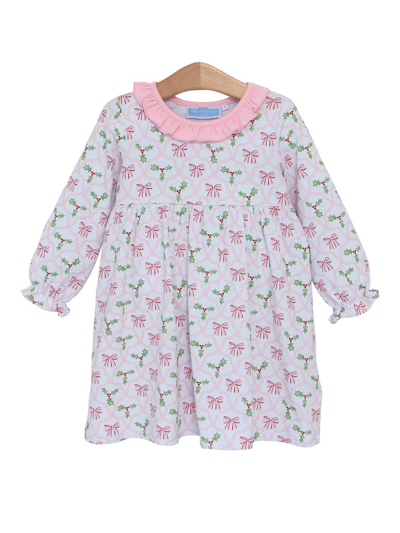 Trotter Street Kids Girls Pink Mouse Embroidery Dress main image 1
