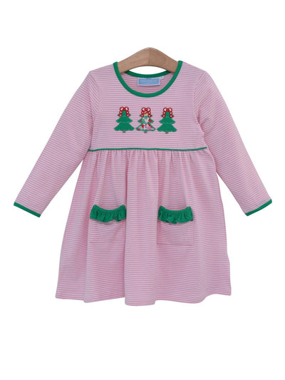 Christmas Trees Applique Dress