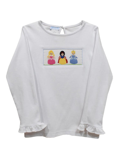 Princess L/S Shirt - White - Posh Tots Children's Boutique
