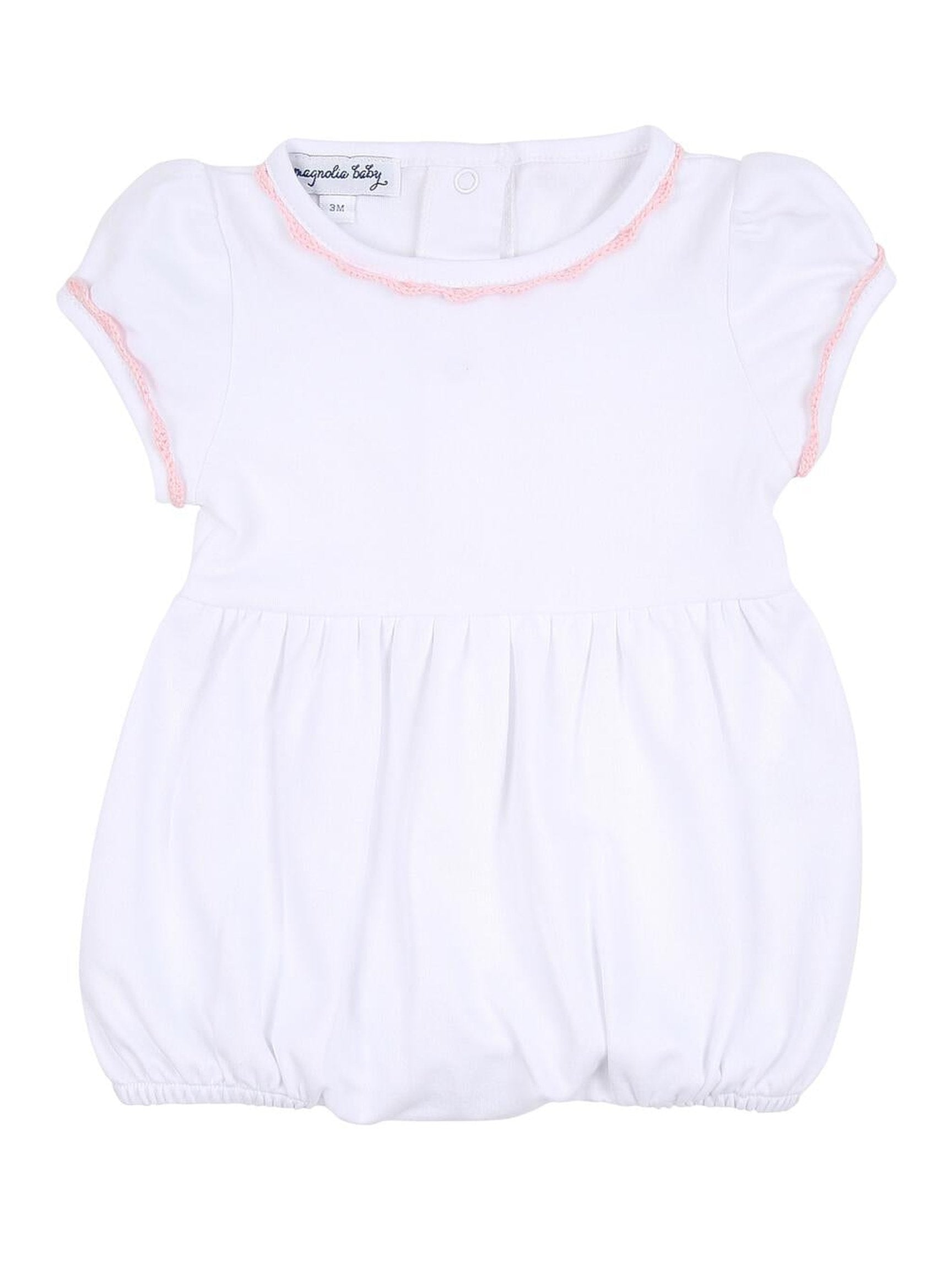 Baby Joy Embroidered Bubble - Pink