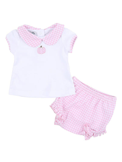 Sweet Pumpkin Embroidered Ruffle Diaper Cover Set