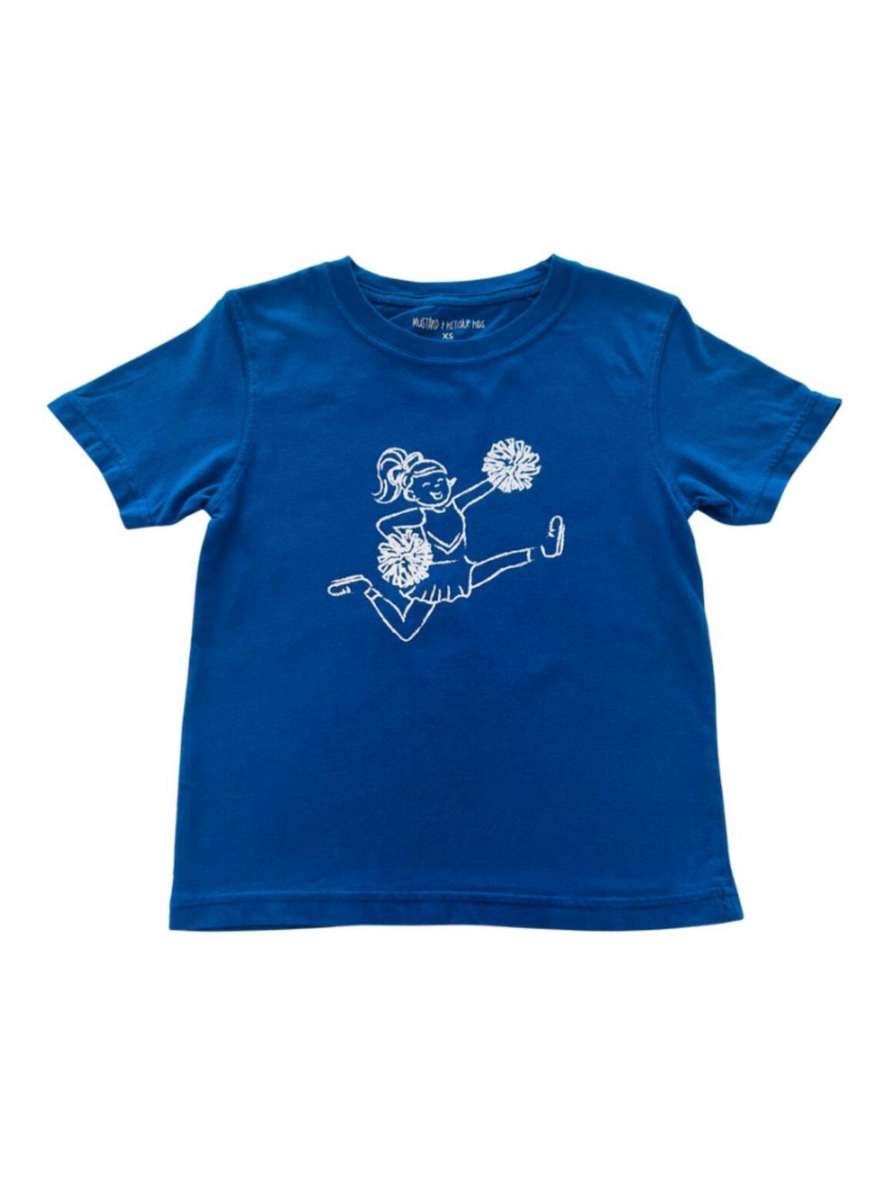 Royal & White Cheerleader T-Shirt - Posh Tots Children's Boutique