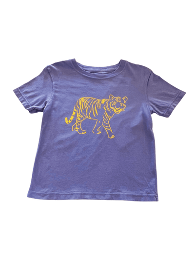 Purple & Gold Standing Tiger T-Shirt - Posh Tots Children's Boutique