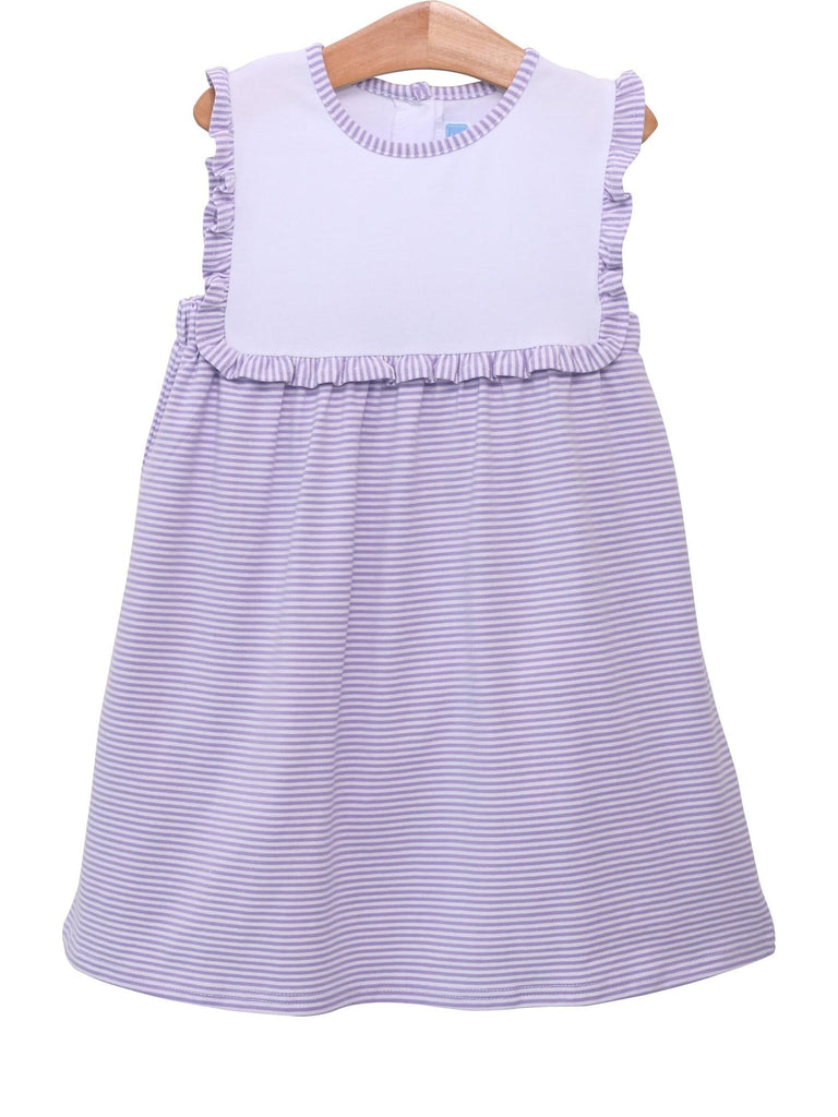 Kid Girl Letter Number Print Striped Sleeveless Dress