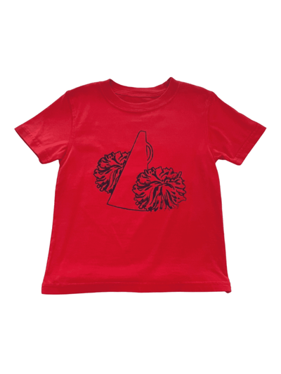 Red & Black Pom Poms T-Shirt