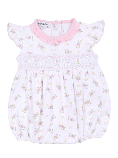 Hope's Rose Spring Smocked Printed Bubble