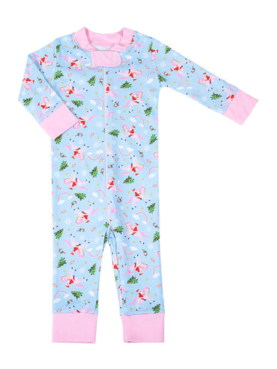 Merry Unicorn Zipper Pajamas