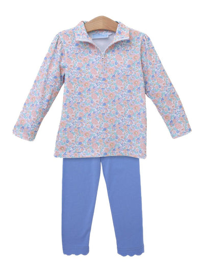 Frankie Floral 1/4 Zip Pullover Set