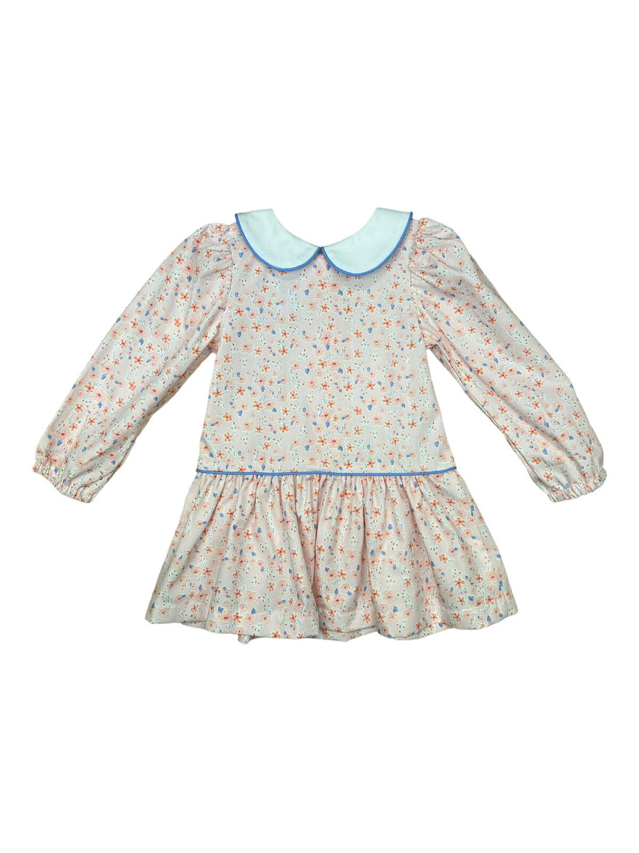 PRE-ORDER Layla Dress - Pink/Periwinkle Floral | Posh Tots Children's ...