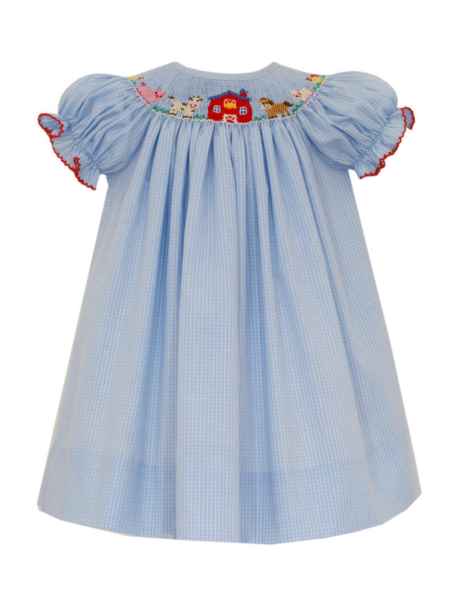 Smocked Farm Dress Posh Tots Children s Boutique