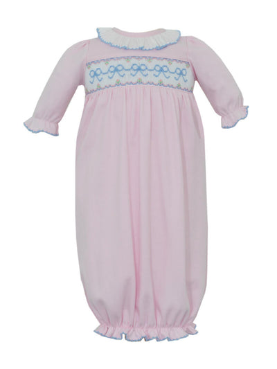 PRE-ORDER Blue Bows Smocked Daygown