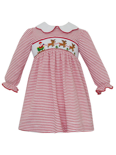 PRE-ORDER Smocked Santa Sleigh Dress