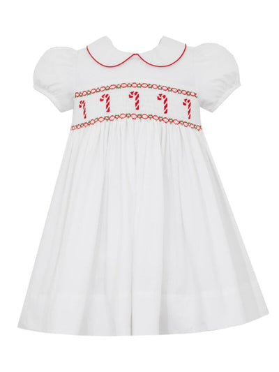 PRE-ORDER Candy Cane Smocked Dress