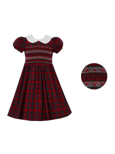 PRE-ORDER Smocked Red Plaid Dress