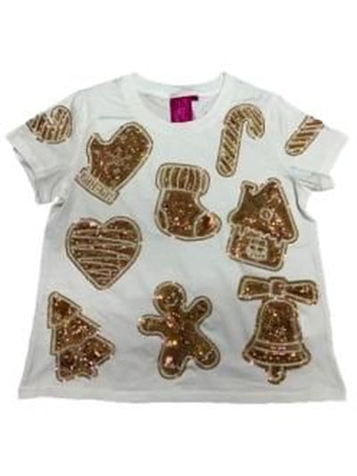 White Frosted Christmas Gingerbread Cookie Shirt