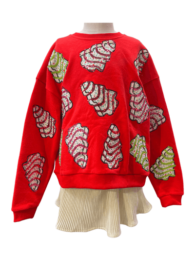 Red Little Debbie's Trees Sweatshirt