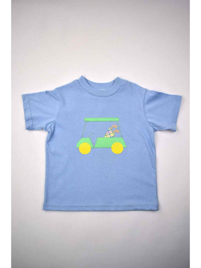 Blue Golf Cart Boy Short Set