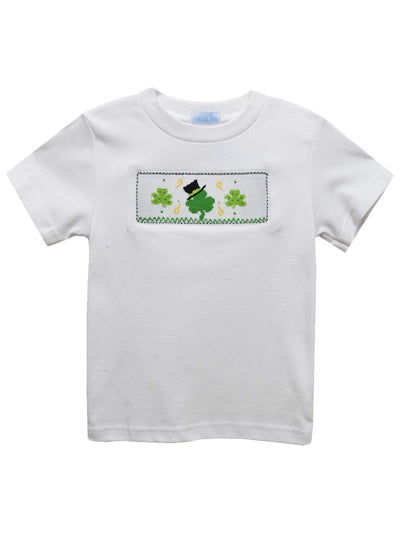 Shamrock Smocked Knit Boy Shirt