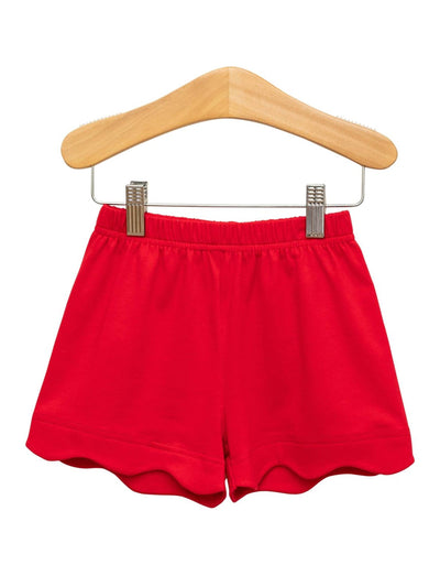 PRE-ORDER Scallop Shorts-Red