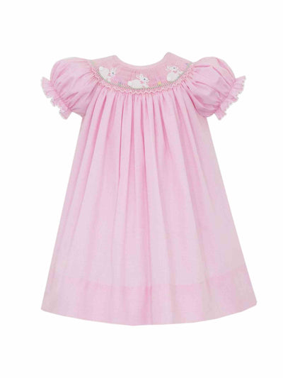 Smocked Bunnies Bishop Dress