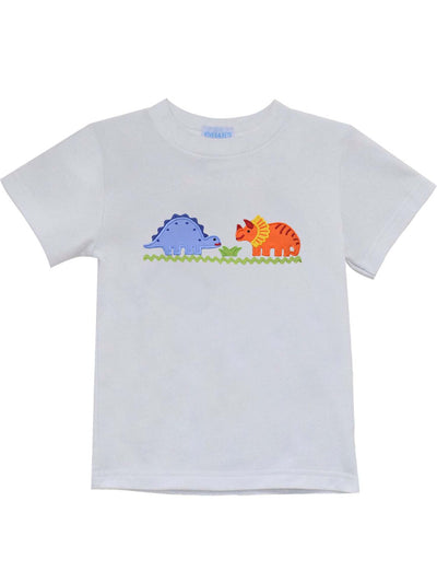 Dinosaurs Applique Short Sleeve Shirt