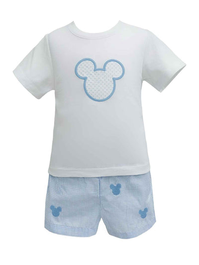 PRE-ORDER Mickey Embroidered Short Set