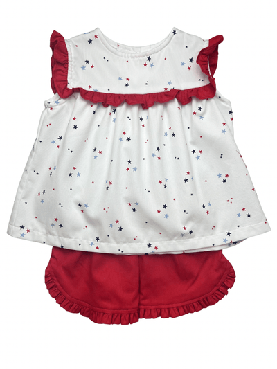 PRE-ORDER Sydney Ruffle Short Set - Patriotic Stars