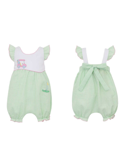 Green Stripe Golf Romper