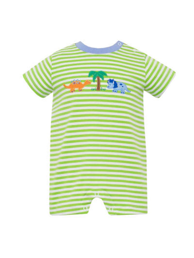 Dinosaurs Green Stripe Romper