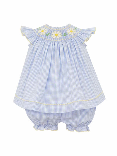 Daisies Smocked Bishop Bloomer Set