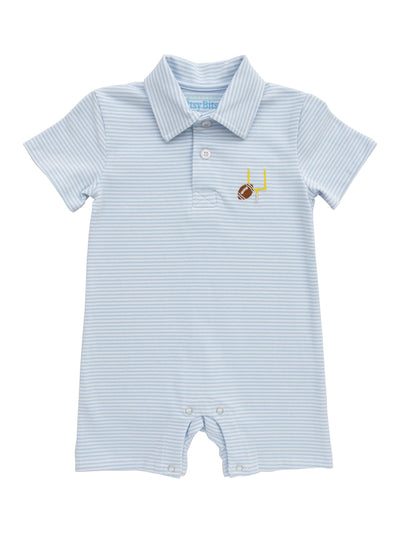 Game Day Striped Polo Romper