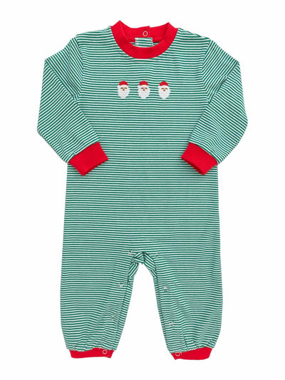 Itsy Bitsy Striped Santa Romper