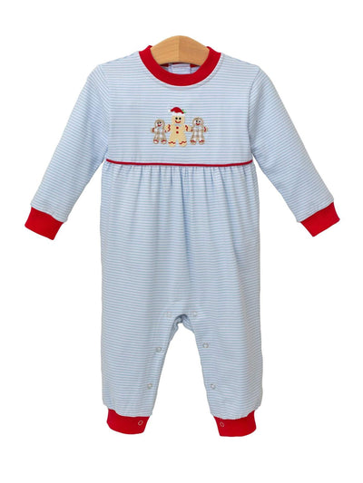 PRE-ORDER Gingerbread Romper- Blue