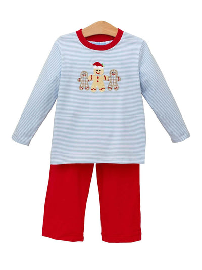 PRE-ORDER Gingerbread Pant Set- Blue